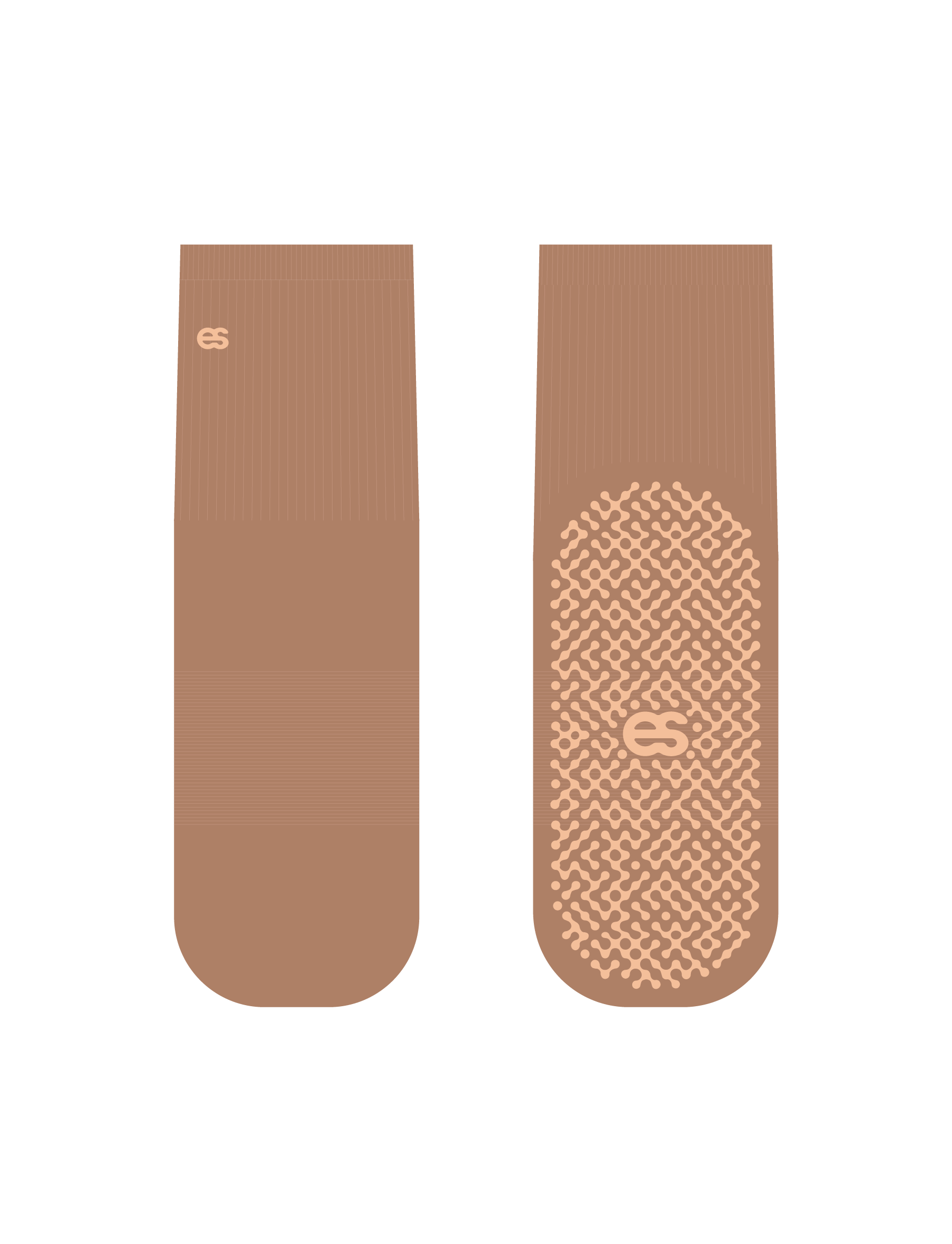 grip socks - mocha.
