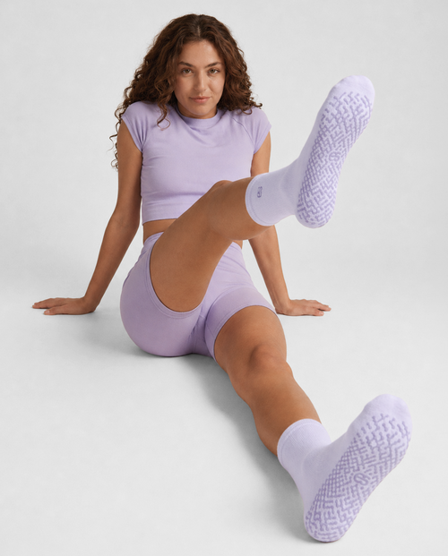 core grip socks - lilac.